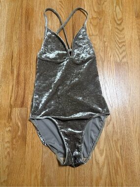 Gorgeous Velvet Gray Leotard